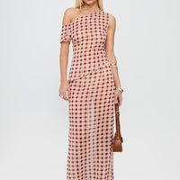 Surina Skirt Peach Check