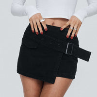 Havenwood Mini Skirt Black Denim