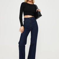 Zephee Wide Leg Jeans Dark Wash