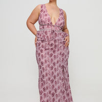 Nikolise Maxi Skirt Purple Curve