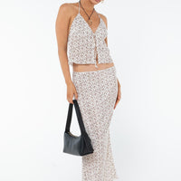 Chickadee Maxi Skirt Cream Floral