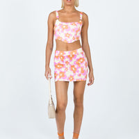 Ilina Mid Rise Mini Skirt Floral