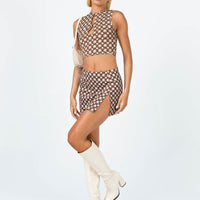 Motel Pelma Mini Skirt Chain Tangle Beige