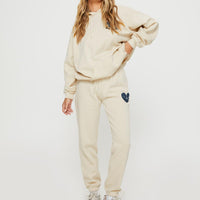 Princess Polly Track Pants Bubble Text Stone / Slate