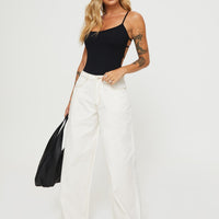 Naylor Wide Leg Jeans Cream Tall