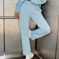 Arya Straight Leg Track Pants Baby Blue