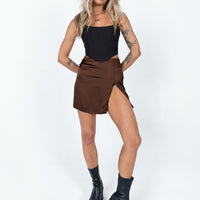 The Smith Mini Skirt Brown