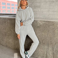 Arya Straight Leg Track Pants Grey