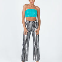 The Ragged Priest Wave Jeans Glitter Denim Silver / Black