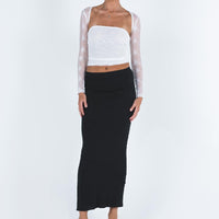 Oscar Maxi Skirt Black Tall