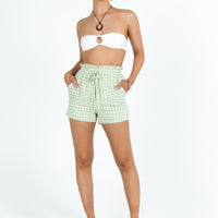 Gilda Shorts Green Gingham