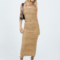 Cecile Maxi Skirt Beige
