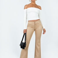 Dami Low Rise Pants Beige