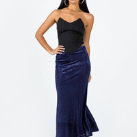 Braxton Maxi Skirt Blue