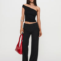 Socialista Pinstripe Pant Black