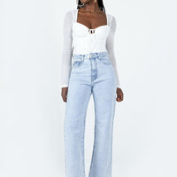 Queenstown Straight Leg Jeans Light Wash Denim