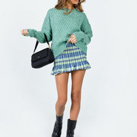 Motel Tylee Skirt Colourpop Check Blue