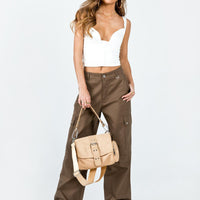 Fallout Mid Rise Cargo Pants Brown
