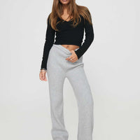 Templa Knit Pants Grey Marle