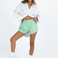 Beach House Shorts Green Stripe