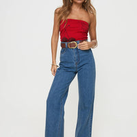 Zephee High Rise Wide Leg Jeans Light Wash Petite
