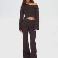 Try Me Knit Pants Chocolate Tall