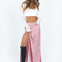 Perfect Places Maxi Skirt Pink