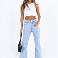 Zelkova Flared Jeans Mid Wash Denim