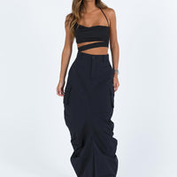 Baird Cargo Maxi Skirt Black
