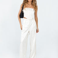 Amalia Pants Beige Satin