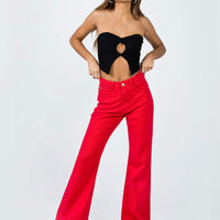 Cabarita Lounge Denim Jeans Red