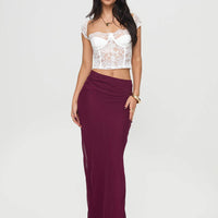 Devon Maxi Skirt Burgundy