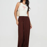 Ogilvie Linen Blend Pants Chocolate