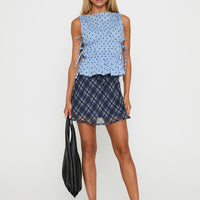 Orellia Mini Skirt Blue Check
