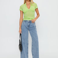 Darla Low Rise Straight Jean Vintage Blue Wash