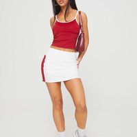 Tex Skort White / Red