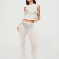 Auralia Knit Maxi Skirt White