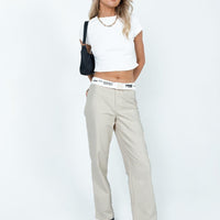 Dava Low Rise Pants Cream