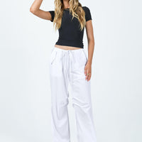 Snow Parachute Pants White