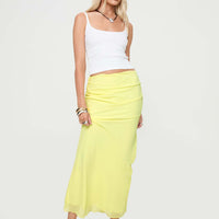 Herrera Maxi Skirt Yellow