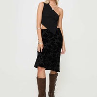 Devore Midi Skirt Black