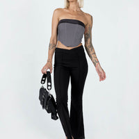 Aggie V Waist Pants Black