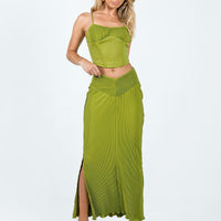 Topakas Plisse Maxi Skirt Green