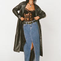 Batkins Maxi Skirt Dark Wash Denim