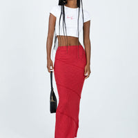 Oscar Maxi Skirt Red