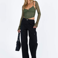 Toscan Cargo Pants Black