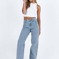 Tami Cargo Jeans Mid Wash Denim