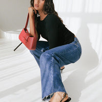 Darla Low Rise Straight Leg Jeans Mid Wash