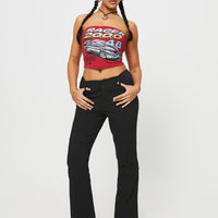 Archette Pant Black Pinstripe