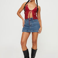 Gazelle Denim Skort Mid Wash